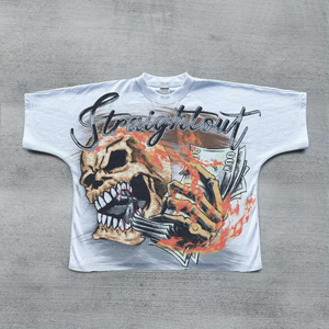 Camiseta Personalizada con Impresión DTG 2026, Estilo Urbano, Cuello Redondo, Manga Corta, Talla Grande para Hombre, 100% Algodón Grueso, MOQ Bajo, Color Personalizado - Product Image 3