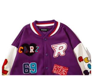 Custom Letterman Jacket Outdoor Winter Jacket <b>Coat</b> Clothing Cardigan Crop Top Baseball Varsity Jacket for Women 2025 - Product Image 2