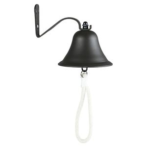 Campana Náutica de Hierro para Montar en la Pared con Acabado en Polvo Negro Mate para Decoración de Oficina, para Puertas de Jardín, para Regalo - Product Image 1
