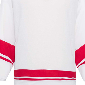 Maillot de hockey sur glace pour homme, 100% coton, coupe ajustée, col en V, manches courtes, respirant, chemise de sport - Product Image 5