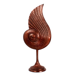 Gran escultura de abanico de aluminio fundido hecha a mano con acabado de Pátina verde a la venta a bajo precio - Product Image 4