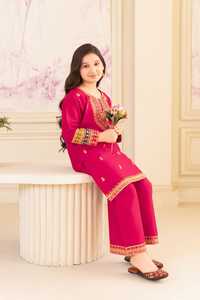 High Quality Export Salwar Kameez Lace Trendy <b>Kids</b> Dresses Indian & Pakistani Daily Wear for Ladies Lawn Cotton Fabric - Product Image 6