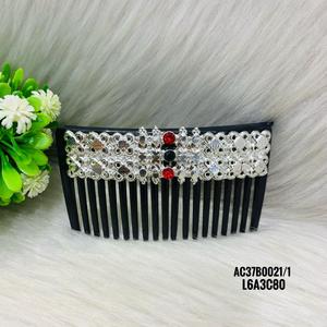 Peineta de Pelo de Aleación de Zinc Chapada en Oro y Plata, Ligera, de Alta Calidad, con Diseño de Mini Flores Geométricas, 8 cm - Product Image 2