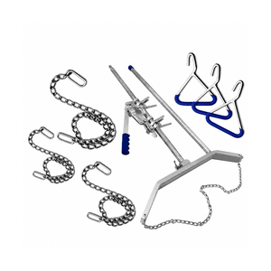 Juego completo de 7 piezas de instrumentos quirúrgicos personalizados para extracción de terneros: mango y cadenas OB para parto de ganado - Product Image 1