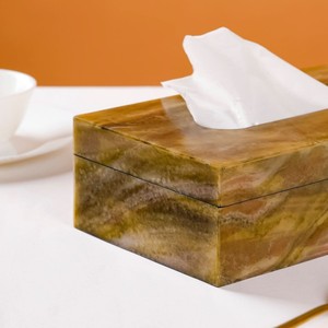 High End Handmade Resin Tissue Holder Customized Color Durable Decorative Facial Tissue Case for Residential Commercial Spaces - Product Image 3