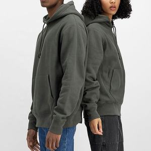 Oversized Full <b>Zip</b> <b>up</b> Hoodie Custom Mens Hoodie 500 Gsm Blank Heavyweight Oversized French Terry Drop Shoulder <b>Cropped</b> Customize - Product Image 1