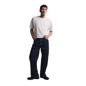 เสื้อยืดคอกลมแขนสั้นสีขาวสำหรับผู้ชาย ผ้าฝ้าย 100% ทรงปกติ สวมใส่สบาย สีพื้น ผ้าเจอร์ซีย์ถัก - Product Image 1