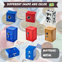 Boîte à monnaie en métal bleu personnalisée Kwang Hsieh avec serrure à combinaison à 2 chiffres, couleurs et logo personnalisables disponibles