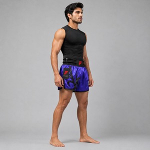 Shorts de Muay Thai haut de gamme avec design flexible, tissu respirant et excellente durabilité pour l'entraînement quotidien - Product Image 4