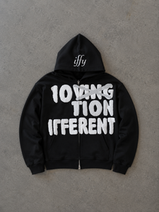 Sudadera con Capucha de Forro Polar Minimalista Negra Lavada, Estilo Vintage, Prenda Esencial de Streetwear, Tejido Suave, Corte Regular, Informal para el Día a Día, Moderno y Urbano - Product Image 1