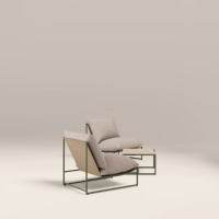 Conjunto de Sofás de Jardín Modernos y Minimalistas con Mesa de Centro y Cojines Beige, Estructura de Acero, Diseño Duradero