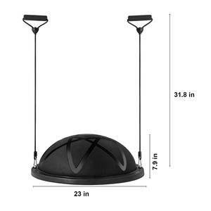 Palla da Yoga da 23 Pollici con Capacità di 660 Libbre, Mezza Palla per Esercizi con Bande di Resistenza, Palle per Equilibrio e Trainer Mezza Palla - Product Image 5