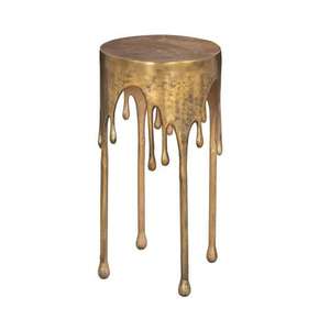 Table basse ronde en métal avec finition noire en poudre, style industriel moderne, pour espaces de vie, table basse décorative - Product Image 6