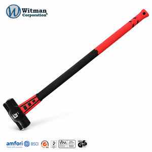 Marteau de démolition industriel 8 lb, 92 cm, tête en acier au carbone C45 forgé, poignée en fibre de verre TPR absorbant les chocs, pour la démolition et la construction - Product Image 1