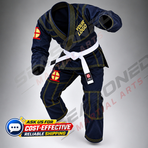 Kimono de Jiu Jitsu Brasileño Personalizado, Uniforme de Artes Marciales para Entrenamiento con Logotipo Bordado de tu Club, Gimnasio o Equipo - Estándares IBJJF - Product Image 5
