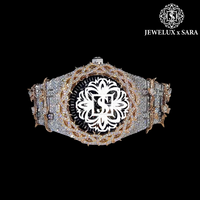 Premium-Qualität Luxuriöse Vollständig Weiße Diamantbesetzte Uhr für Geschenke, Feiern und Besondere Anlässe zum Bestpreis Erhältlich