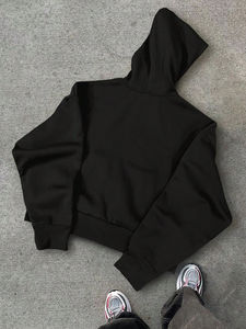 Sudadera con Capucha Corta Informal para Hombre, Corte Regular, Doble Cremallera, Forro Polar Ecológico, Invierno, 100% Algodón - Product Image 5