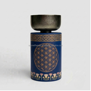 Quemador de Incienso de Geometría Sagrada Hecho a Mano, Mandala Geométrico, Calentador de Aceite Aromático para Velas de Té, Incensario Azul para Bakhoor, Venta al por Mayor - Product Image 6