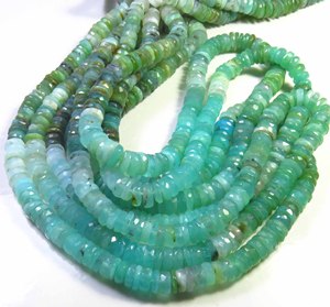 Cuentas de Ópalo Peruano Multicolor Natural en Forma de Rueda Heishi de 6.5mm, Corte Facetado de Alta Calidad, Tira de 8 Pulgadas, Gemas Valley para Joyería - Product Image 2