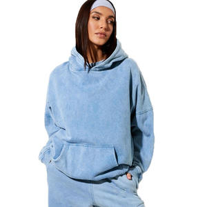 Conjunto Deportivo de Dos Piezas para Mujer, Sudadera y Pantalones Deportivos con Lavado Ácido, Estilo Vintage - Product Image 3