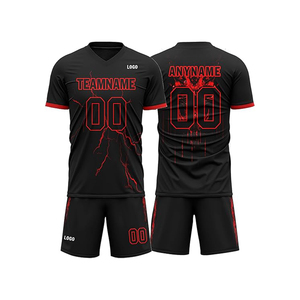 ชุดฟุตบอลสั่งทำพิเศษ พิมพ์ลายเสื้อแขนสั้น ป้องกันแบคทีเรีย สำหรับทีม - Product Image 1