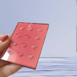 Placas de Pestañas Profesionales con Diseño de Corazón de Diamantes, Marca Privada, Reutilizables, Ecológicas, de Acrílico, para Extensión de Pestañas - Product Image 1