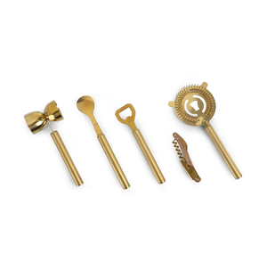 Juego de herramientas de barra de latón premium para fiestas y bodas, utensilios de barra de latón dorado a buen precio. - Product Image 6