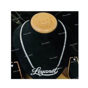 สร้อยคอเพชรโมอิสซาไนต์คุณภาพสูงสำหรับงานแต่งงานและเครื่องประดับหมั้น พร้อมความใสระดับ VVS มีใบรับรองจากห้องปฏิบัติการ ราคาสุดคุ้ม - Product Image 1