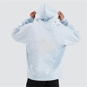Sudadera con Capucha Azul Claro para Hombre, Corte Holgado, Informal, con Bolsillo de Forro Polar, Manga Larga, para Otoño 2027 - Product Image 2
