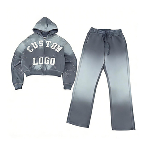 Conjunto de forro polar personalizado al por mayor de fábrica, chándal de nailon con forro de algodón para marcas y minoristas de ropa estadounidenses - Product Image 2
