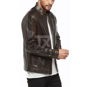 Hot Sale <b>Men's</b> New Design Genuine <b>Leather</b> <b>Jacket</b> for <b>Men</b> <b>Leather</b> Material Full Sleeves Street Wear Professional - Product Image 4