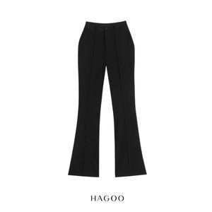 Pantalon évasé noir mi-saison pour femme, coupe skinny, longueur complète, idéal pour le bureau et les trajets quotidiens - Product Image 5