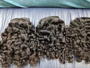 Extensions de cheveux naturels indiens Remy bouclés profonds, tissage double trame, prêts à la permanente, 100g, toutes couleurs - Product Image 1