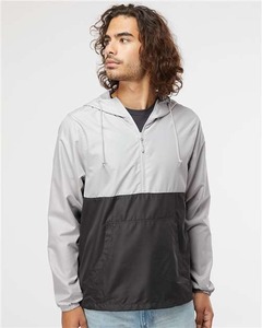 Custom <b>Men</b> Hooded Windbreaker <b>Jacket</b> Outdoor Waterproof Half Zip Anorak <b>Pullover</b> <b>Jacket</b> <b>Men</b> Kangaroo Pocket Wholesale - Product Image 2