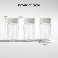 Conteneur en plastique pré-étiré hermétique anti-odeur avec couvercle résistant aux enfants, personnalisable avec logo, pour poudre libre, lotion, herbes, emballage de fleurs en rouleau