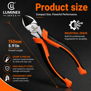 LUMINEX IMPEX LUB=113 <b>Long</b> <b>Nose</b> Stainless Steel Lightweight Smooth Work Jewelry Making Polishing Pliers for Bracelet Making DIY - Product Image 2