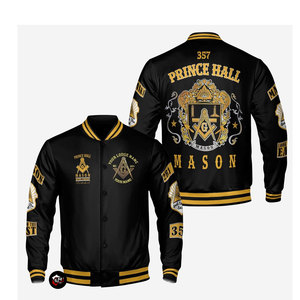Custom Masonic Letterman Jacket Embroidered Freemason Symbol Men Stylish Warm Outerwear Men Masonic Letterman Jacket - Product Image 1