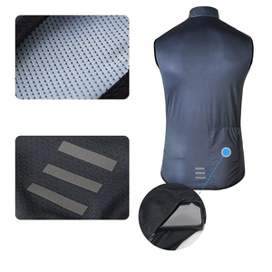 Chaleco de Ciclismo Transpirable para Hombre, Resistente al Viento, Personalizable OEM, Cómodo, Impermeable, con Bolsillos con Cremallera, Chaleco Reflectante para Correr y Ciclismo al Aire Libre - Product Image 3