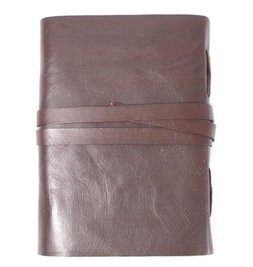Cuaderno de Papel de Algodón Reciclado Hecho a Mano con Cubierta Suave de Estilo Étnico Premium, Diario con Aspecto Bohemio y Encuadernación Cosida con Cuero Marrón - Product Image 4