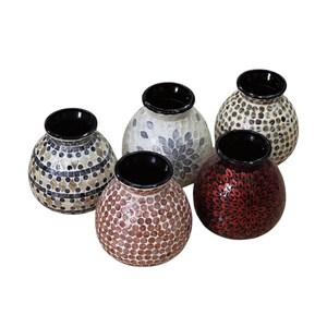 Modern Decorative Shell Mosaic <b>Vase</b> Crafted from Genuine Mother of Pearl for Premium Home Furnishing Collection - Product Image 2