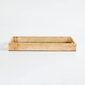 Nueva bandeja de servir de madera de mango con estampado de pájaros rosas y flores amarillas, plato decorativo rectangular al por mayor para pedidos al por mayor - Product Image 2