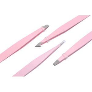 Ensemble de pinces à épiler professionnelles en acier inoxydable avec pointe pointue et inclinée pour l'épilation des sourcils - Product Image 3