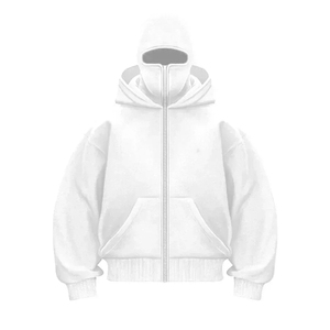 Sudadera con Capucha Balaclava Unisex Personalizada de Algodón, Sudadera Térmica de Invierno de Alta Calidad con Cierre Completo, Estilo Urbano con Impresión Digital para Hombre - Product Image 3