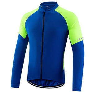 Combinaison de cyclisme respirante à séchage rapide multicolores pour hommes avec manches longues pour le VTT, veste réfléchissante de nuit - Product Image 5