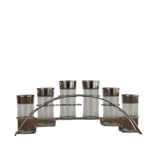 Estanterías y Unidades de Almacenamiento de Metal de Hierro con Diseño Maravilloso, Acabado Negro de 2 Niveles, Estante para Especias de Vidrio, Artículo Más Demandado - Product Image 3