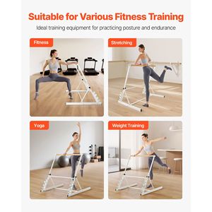 Barra da Ballet Portatile Autoportante da 3 Piedi, Attrezzatura per Fitness Domestico per Braccia, Addominali e Cardio, Facile da Usare - Product Image 5
