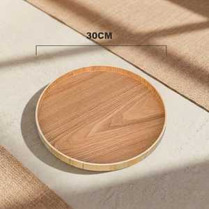Plateau de service décoratif en bois pour la maison et l'hôtel - Product Image 5