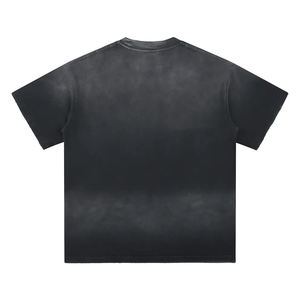 เสื้อยืดพิมพ์ลายวินเทจแบบย้อมสีเอซิด โลโก้สั่งทำ ผ้าคอตตอนหนา 100% ทรงบ็อกซี่ ตัดเย็บขอบดิบ ผ้าเจอร์ซีย์เนื้อหนา ซันเฟด - Product Image 2