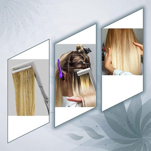 Flat Surface Sealing Hair Extension Plier Tools Kit Professional <b>Tape</b> In Hair Extension Pliers Silver <b>Mirror</b> Polish - Product Image 4