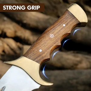 Couteau Bowie de camping OEM fait main de haute qualité, lame en acier inoxydable, manche en bois, pour la chasse et la survie en extérieur, garantie 3 ans - Product Image 5